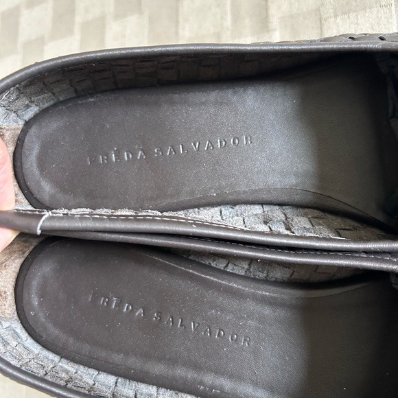 Freda Salvador Jada Square Toe Ballet Flats in Handwoven Leather in Espresso - Picture 8 of 15